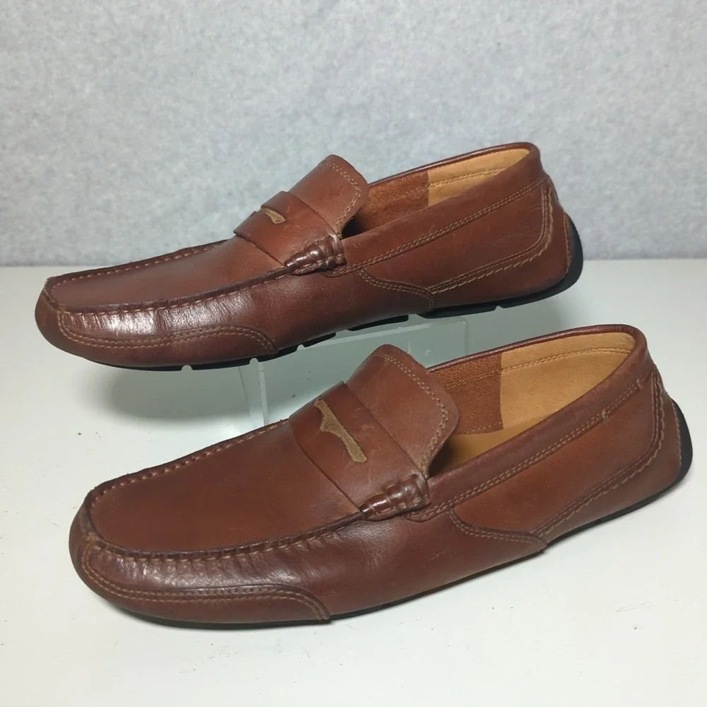 Clarks Collection Men's Wyatt Penny Driver Loafers Moccasin‎ Shoes Brown Sz 10 M